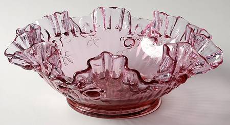 Rose Dusty Rose 9" Round Crimped Bowl