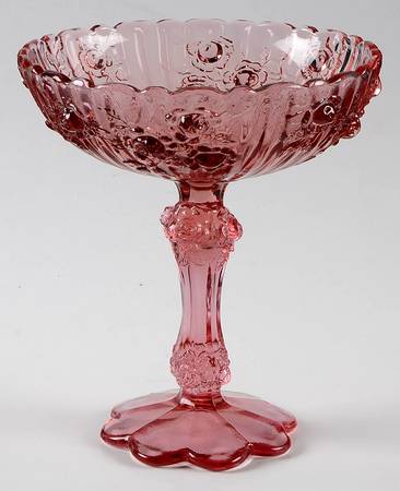 Rose Dusty Rose Round Compote (Height X Width)