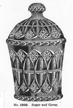 Cross Shields Clear Sugar Bowl & Lid