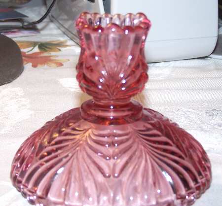 Dusty Rose Single Light Candlestick