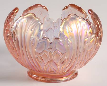 Champagne Opalescent Rose Bowl