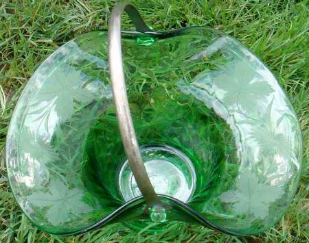 Diamond Optic Green (Cut) by Fenton