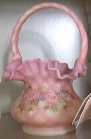 Burmese Satin Rose (Diamond Optic) #CV204RB Diamond Optic 7" Basket