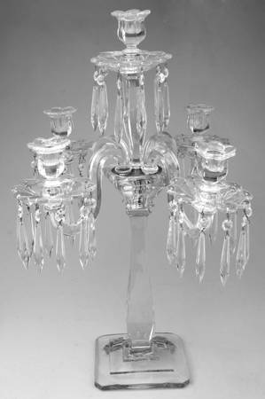 Candelabras 5 Light Candelabra w/5 Bobeche & 50 Prisms