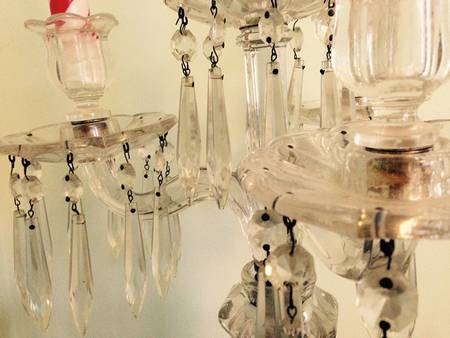 Candelabras 4 Light Candelabra W/Bobache & Prisms