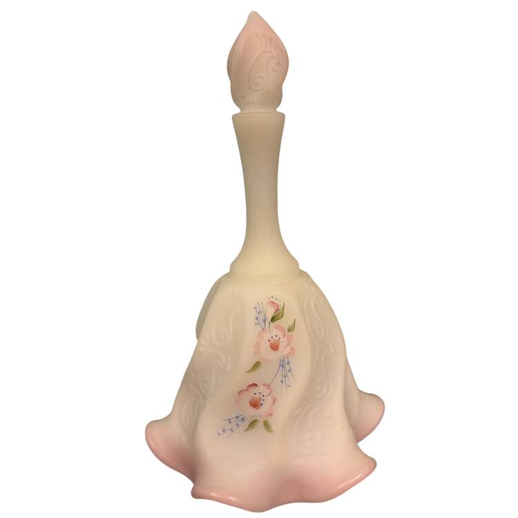 Meadow Blossoms on Opal Satin Bell