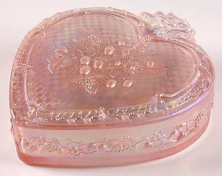 Dusty Rose (Carnival) Large Heart Box with Lid