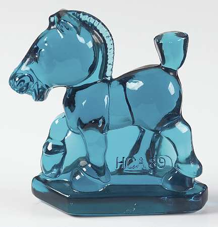 Heisey Animals & Figurines Oscar (Plug Horse)-Teal