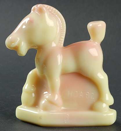 Heisey Animals & Figurines Oscar (Plug Horse)-Burmese Satin