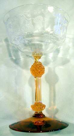 Morning Glory Amber Champagne/Tall Sherbet