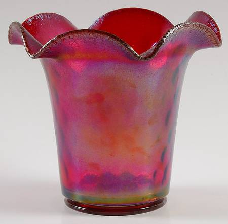Ruby Amberina Stretch 6" Flower Vase by Fenton