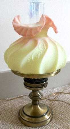 Burmese Satin Student Lamp & Shade