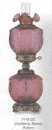 Country Cranberry Gone with the Wind Electric Lamp