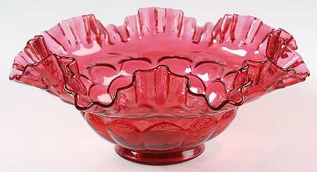 Country Cranberry 9" Round Crimped Bowl