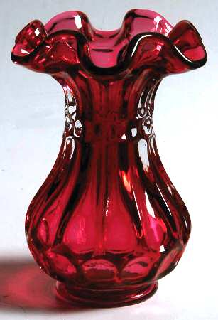 Country Cranberry 5" Crimped Vase