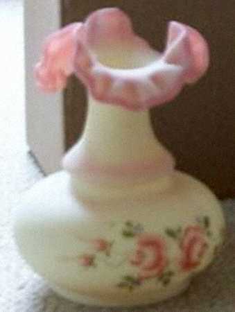 Rose Burmese (Qvc) Crimped Bud Vase