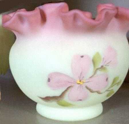 Pink Dogwood Burmese 3" Double Crimped Vase
