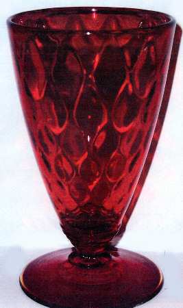 Diamond Optic Ruby Footed Tumbler