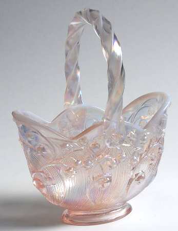 Champagne Satin #8437 Lily of the Valley 8" Basket