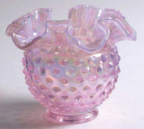 Hobnail Rose Magnolia 4" Flower Vase