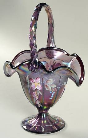 Fenton Baskets #C6839BC Paneled 11" Basket
