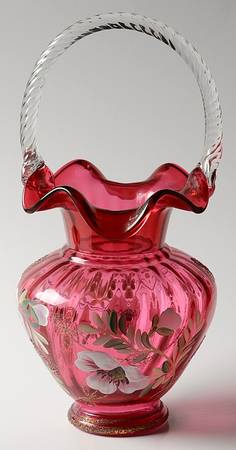 Fenton Baskets #CV2847U Rib Optic 10" Basket