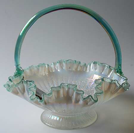 Fenton Baskets #C5488FR Heart and Flowers 10" Basket