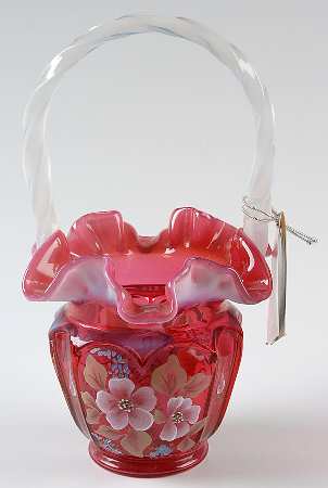 Fenton Baskets #CV0704Q Open Heart Arches 8" Basket