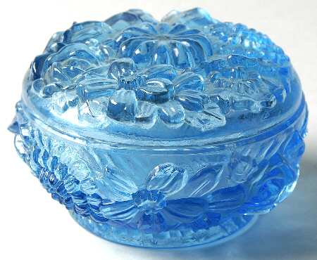 Ice Blue Trinket Box with Lid