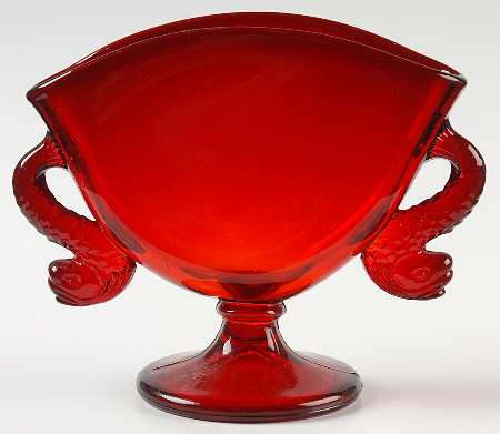 Dolphin Ruby 5" Fan Vase