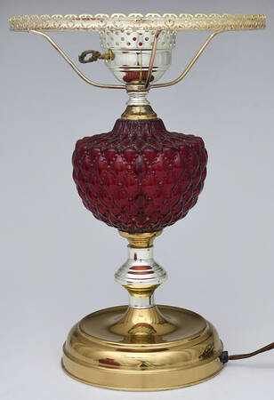 Ruby (Newer) 20" Electric Lamp Base by Fenton