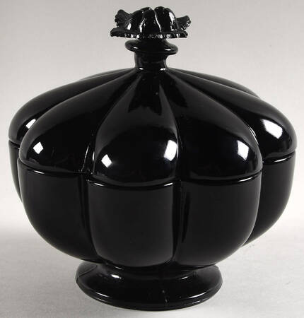 Black (Older) Candy Box & Lid by Fenton