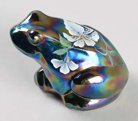 White Blossoms on Amethyst Carnival by Fenton