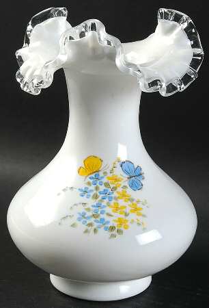 Butterflies (Milk Glass) by Fenton