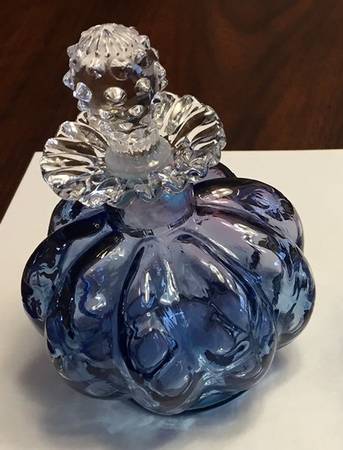Diamond Optic Mulberry Small Oil Bottle & Stopper by Fenton