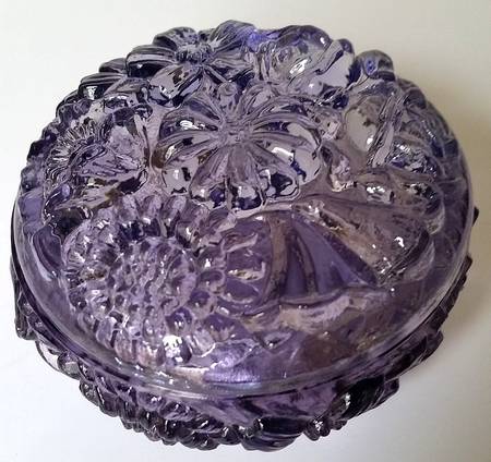 Violet Trinket Box with Lid