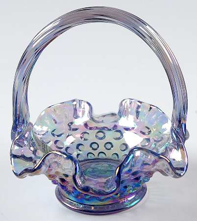 Violet Iridized #6832 Hobnail 4" Basket