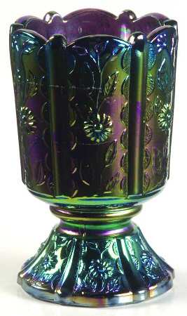 Amethyst Carnival Original Formula (Newer) #8294 Paneled Daisy Toothpick Holder