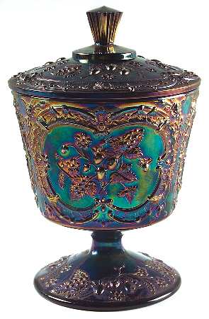 Amethyst Carnival Original Formula (Newer) #9088 Wild Strawberry Candy Jar & Lid