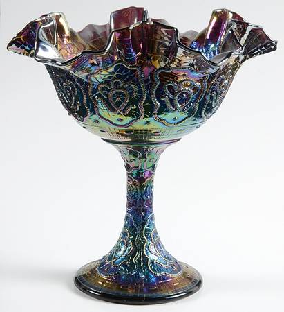 Amethyst Carnival Original Formula (Newer) Round Compote (Height X Width)