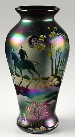 Qvc Exclusives #C1693 9" Ghost Rider Vase
