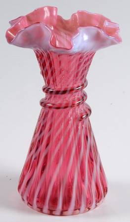 Qvc Exclusives #C18604 (Cv1193c) 11" Spiral Optic Vase