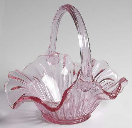 Empress Rose (Transparent) #6630 Ribbed 8" Basket
