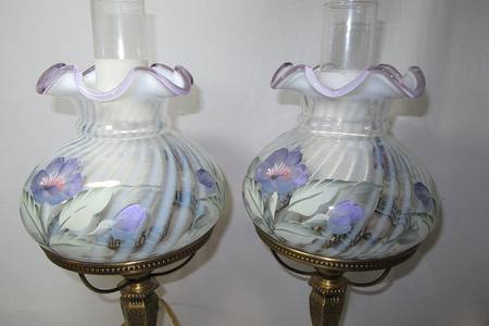 Lavender Petals Shade for 18" Electric Lamp