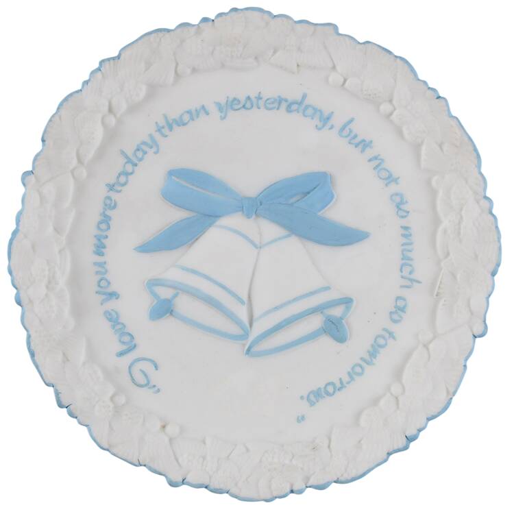White Satin Anniversary Plates Anniversary Plate