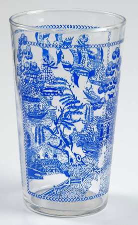 Willow Blue (Stitched Border) 10 Oz Flat Tumbler