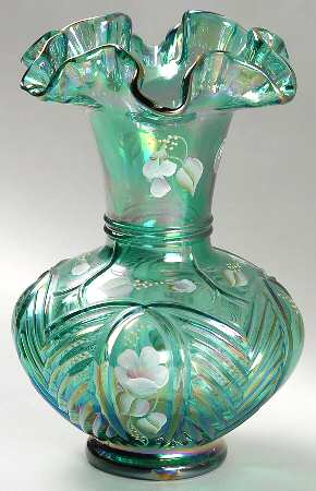 Floral on Spruce Carnival 8" Flower Vase