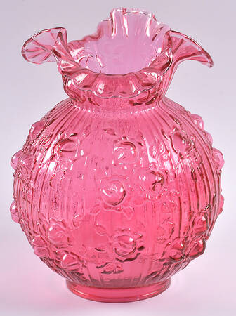 Rose Country Cranberry (Ruby Overlay) Globe for Gone with the Wind Lamp