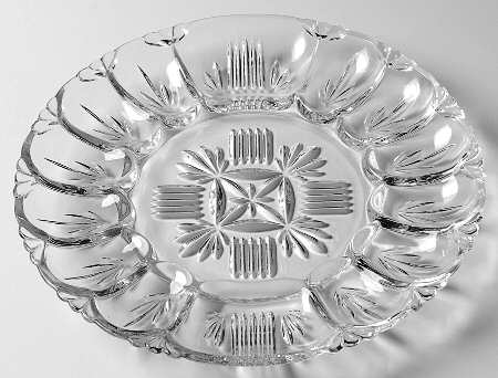 Georgetown Clear Deviled Egg Server by Federal Glass 
