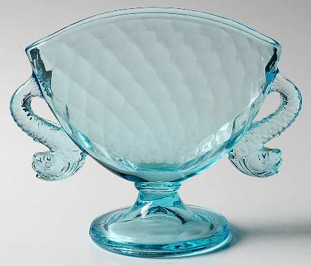 Dolphin Aquamarine 6" Fan Vase